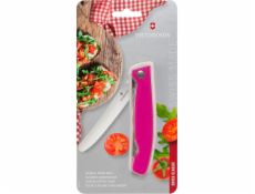 Victorinox Skládací svačinový nůž Swiss Classic, růžový, vlnkované ostří