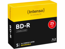 INTENSO Blu-Ray BD-R Slim Case 25GB 5ks