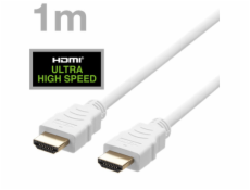 DELTACO Kábel HDMI 2.1 M/M 1m, 8K Ultra High, biel DELTACO Kábel HDMI 2.1 M/M 1m, 8K Ultra High, biel
