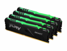 KINGSTON 64GB 3600MHz DDR4 CL18 DIMM (Kit of 4) FURY Beast RGB