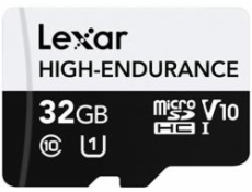 Lexar paměťová karta 32GB High-Endurance microSDHC/microSDHC™ UHS-I cards, (čtení/zápis:100/30MB/s) C10 A1 V10 U1