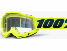 100% Gogle 100% ACCURI 2 YELLOW (Szyba Przezroczysta Anti-Fog, LT 88%-92%) (NEW)