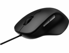 Rapoo N500 black ergonomic wired optical Mouse