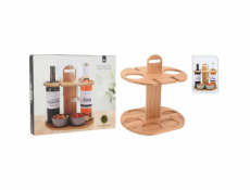 Držák na lahve vína, sklenice a misky