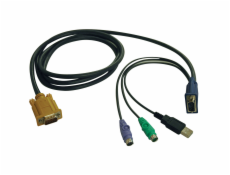 Tripplite Kabel pro připojení přepínače KVM(řada B020,B022),HD15+PS2+USB-A/HD15(M/M),1.83m