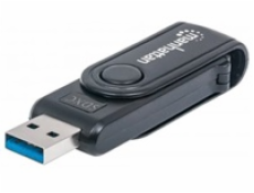 MANHATTAN Čtečka paměťových karet Mini, 24 v 1, USB 3.0, černá, externí