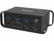 CANYON replikátor portů DS-95 14v1,4xUSB-C PD 18W,2xHDMI (4K@60Hz),2xUSB-A 3.0,2xUSB-A 2.0, RJ45 Gb,card reader,3.5mm 