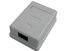 Zásuvka UTP Cat.5e, 1-Port biela