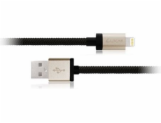 Luxa2 USB kabel MFi Lightning kabel 1m hliník černá+zlatá (PO-APP-ALL1CP-00)
