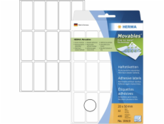 Herma Label 20x50 mm, bílá, 480 kusů (10610)