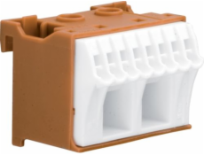 Hager Polo Samosvorný blok 63A QC hnědý 10 přípojek 33x45x45mm (KN10P)
