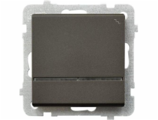 Ospel Sonata jednoduchý schodišťový spínač 16AX IP20 čokoládová metalíza (ŁP-3R/m/40)