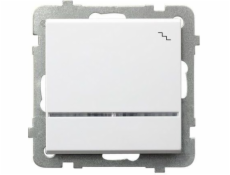 Ospel Single Sonata 16AX IP20 s bielym podsvietením (LP-3RS/m/00) Schodiskový spínač