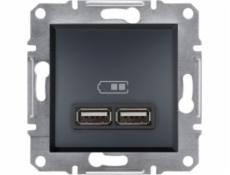 Schneider Electric Asfora USB nabíjecí zásuvka 2.1A bez rámečku, antracitová EPH2700271