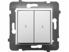 Ospel ARIA žalúziový spínač s mechanickým zámkom biely LP-7UB/m/00