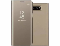 Pouzdro Clear View na Huawei P40 zlaté/zlaté Pouzdro Clear View na Huawei P40 zlaté/zlaté