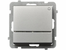Ospel Bell Button Sonata 10AX IP20 Matt Silver (LP-6R/m/38)