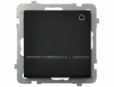 Ospel Bell Button Sonata 10AX IP20 s čiernym podsvietením (LP-6RS/m/33)
