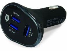 Concepttronic CONCEPTRONIC 3-portová USB nabíječka do auta, 31,5W