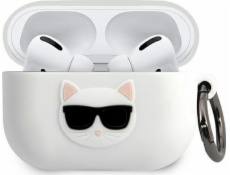 Karl Lagerfeld Karl Lagerfeld KLACAPSILCHWH kryt AirPods Pro bílá/bílá silikonová chupette