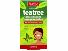 Beauty Formulas Tea Tree Hloubkově čistící proužky na nos 6 ks.