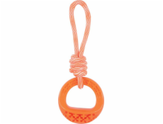 Hračka Zolux ZOLUX TPR SAMBA, kulatá, s provazem, 26 cm, oranžová Hračka Zolux ZOLUX TPR SAMBA, kulatá, s provazem, 26 cm, oranžová