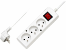 Plastrol PS-370WS napájecí lišta, 3 zásuvky, 1,5 m, bílá (PS-370WS/1,5)