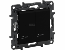 Legrand Legrand Niloe Step 863518 schodišťový spínač, dvojitý, podsvícený, černý