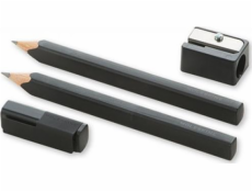 Moleskine MOLESKINE sada 2 černých tužek z cedrového dřeva 2B a ořezávátka