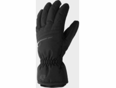 4f Dámské lyžařské rukavice H4Z22-RED002 Deep black, velikost XL
