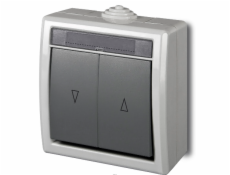 Elektro-Plast Aquant spínač žaluzií na povrch, šedý (1208-10)