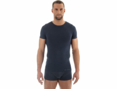 Brubeck Pánské tričko s krátkým rukávem COMFORT WOOL, tmavě modrá, velikost M (SS11030)