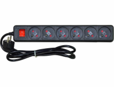 Vakoss přepěťová ochrana napájecí lišta 6 zásuvek 1,5 m černá (52-611SK)