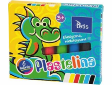 Tetis Plastelína 6 barev 15g