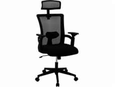 Kancelářská židle Techly Otočná kancelářská židle Techly, odvětrávaná zádová opěrka, opěrka hlavy