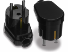 MONTIS Odnímatelná úhlová zástrčka Uni-Schuko WT-16U černá Produkt Montis MT018-C POLISH