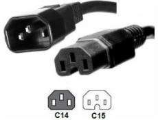 MicroConnect C14 - C15 napájecí kabel, 2m (PE011420)