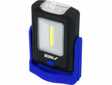DEDRA 1W COB LED + 3LED OBDÉLNÍKOVÁ BATERKA SE ZÁKLADNÍ BATERIE. L1005_1 DEDRA