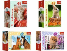 Trefl Puzzle 54 dílků Mini Roztomilá zvířátka 19732, 19733, 19734, 19735 (54195) Trefl