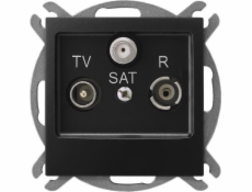 Ospel IMPRESJA RTV-SAT koncová zásuvka, černá metalíza GPA-YS/m/33