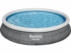 Bestway Bestway 57313 Fast Set expanzní bazén s filtračním čerpadlem Šedá 4,57mx 84cm