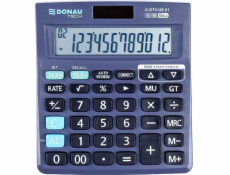 Kalkulačka Donau Kalkulačka DONAU TECH kancelářská, 12místná. displej, rozměry 140x122x27 mm, černá