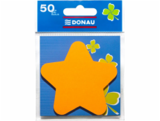 Donau Samolepicí zápisník, oranžová hvězda, 50 listů, přívěsek (7572001PL-12)n