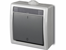 Elektro-Plast Aquant prisadený dvojpólový spínač LNT-2 10A IP55 sivý (1203-10)