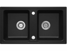 DEANTE 2-CHAMBER GRANITE SINK BLACK ZOR