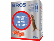 Návnada na hlodavce parafínové bloky  BROS 250 g