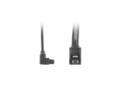 LANBERG SATA III dátový kábel (6GB/S) F/F 30cm, uhlový, kovová západka, čierny