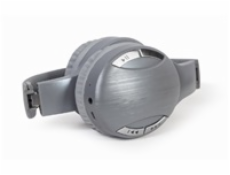 GEMBIRD Sluchátka BTHS-01, mikrofon, Bluetooth, stříbrné
