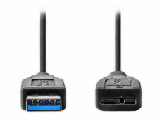 NEDIS kabel USB 3.0/ zástrčka USB-A - zástrčka USB-Micro B/ černý/ 1m