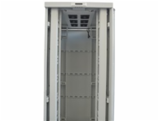 LEXI-Net 19  stojanový rozvaděč 42U, šířka 800mm, hloubka 800mm, nosnost 600 kg, skleněné dveře, složený, šedý